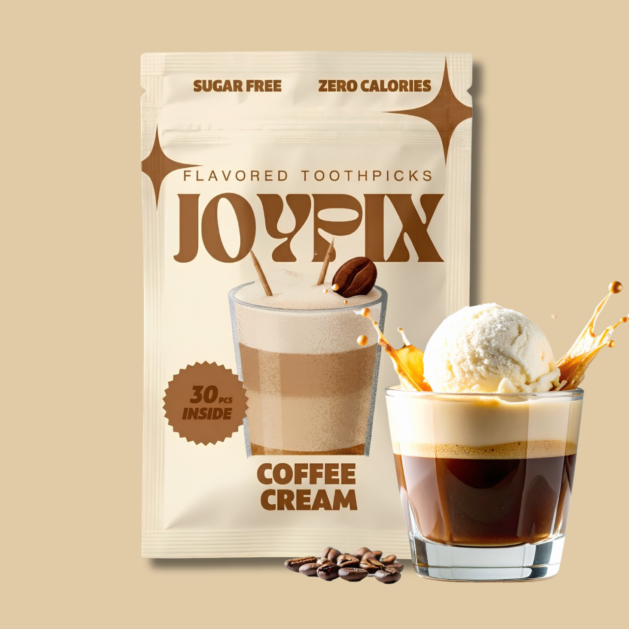 JOYPIX Flavored Toothpicks Coffee Cream ☕🥛
