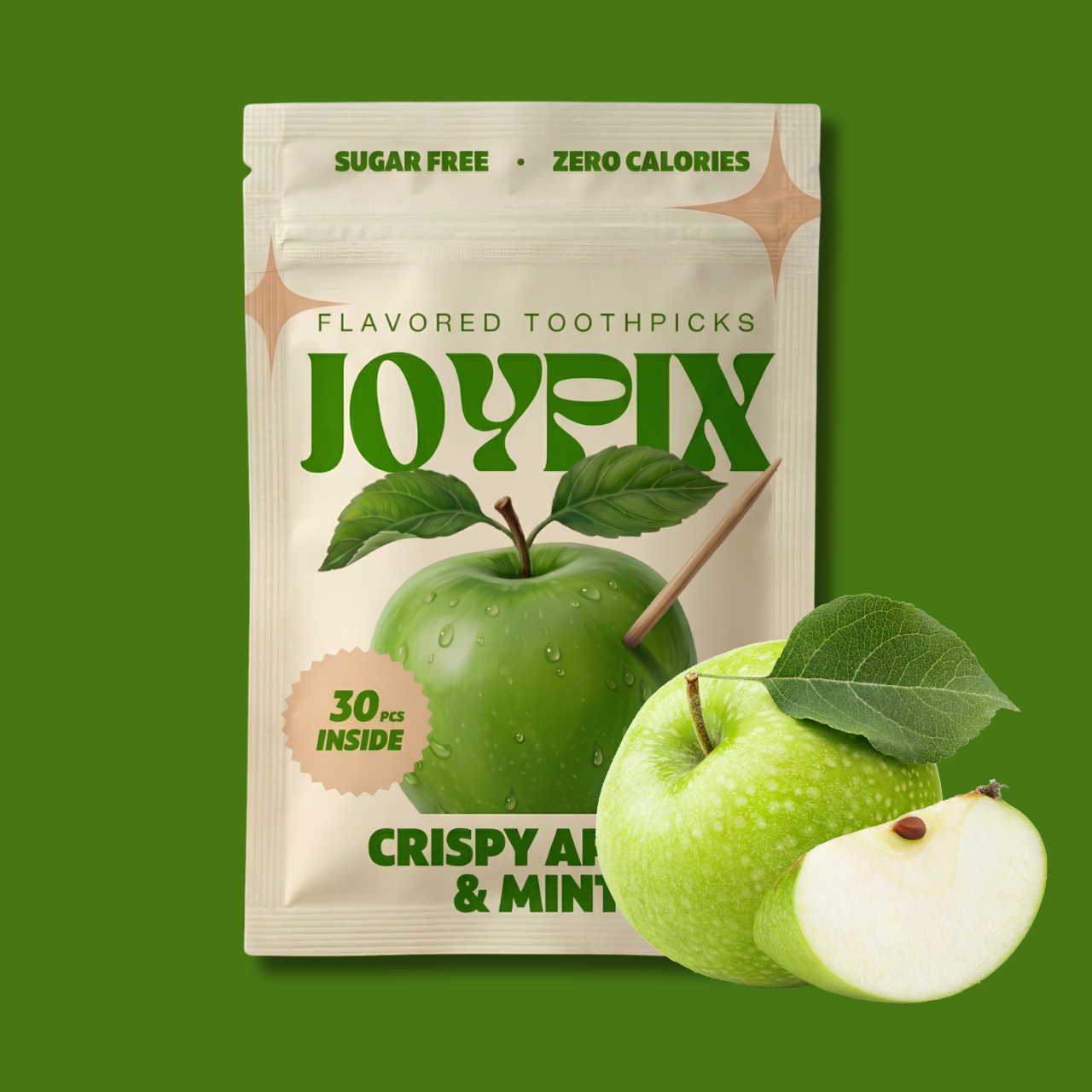 JOYPIX Flavored Toothpicks Crispy Apple &amp; Mint 🍏🌱