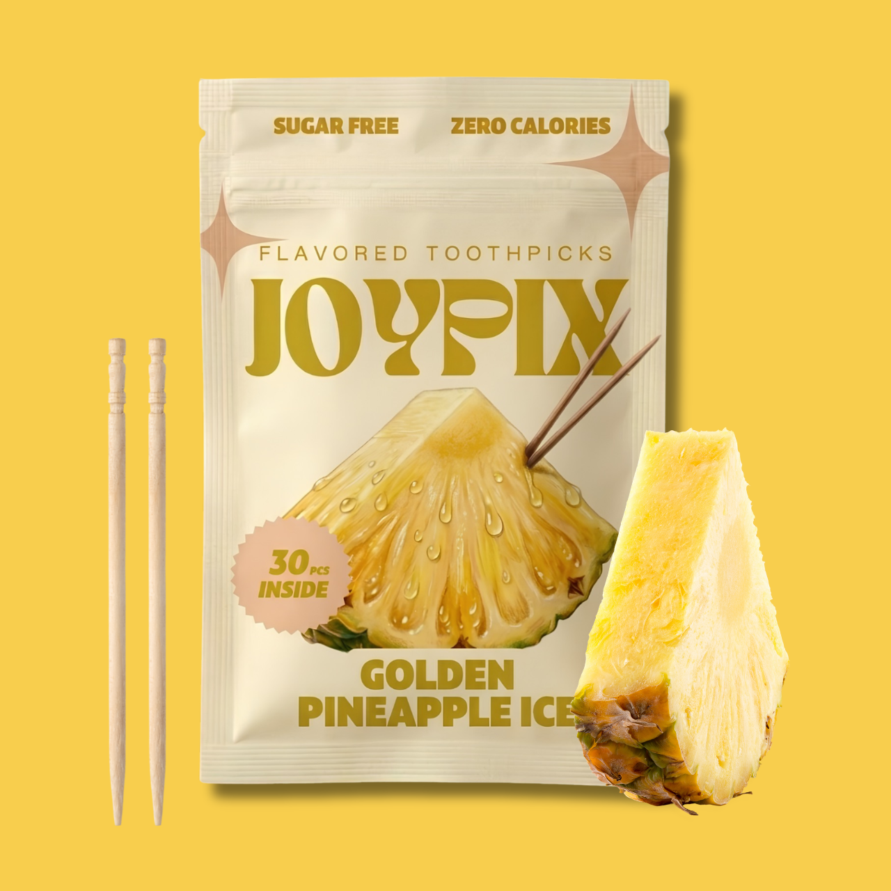 JOYPIX Flavored Toothpicks Golden Pineapple Ice 🍍🧊